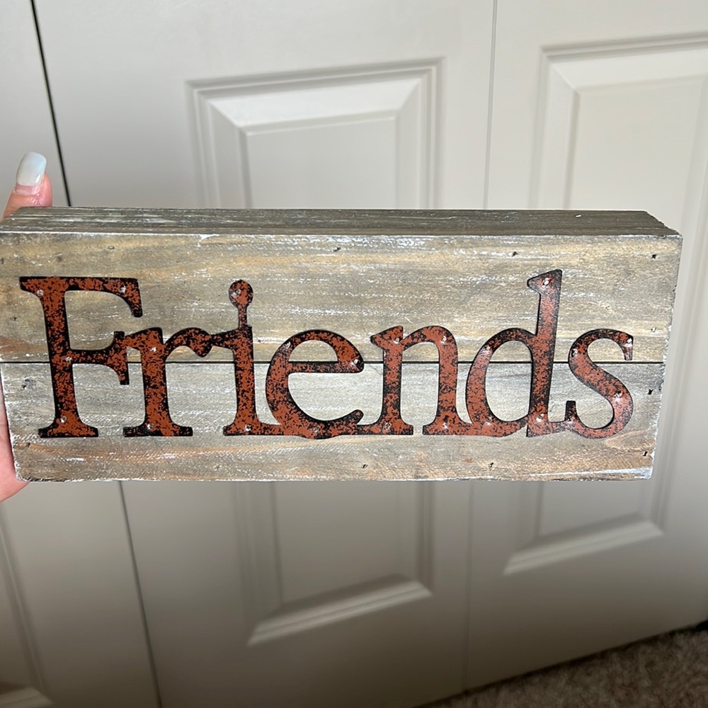 Friends wooden sign